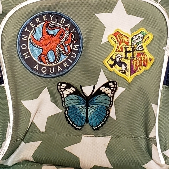 Pottery Barn Bookbag Tote Backpack with patches - Picture 2 of 10